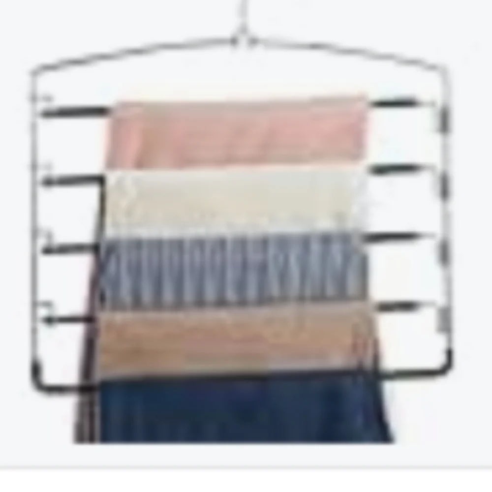 Multi-Tiered Heavy Duty Silver and Black Hangers, Set of 3